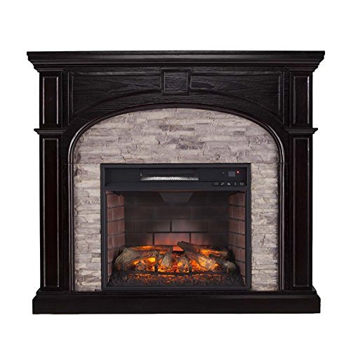 Southern Enterprises Tanaya Infrared Electric Fireplace in Ebony