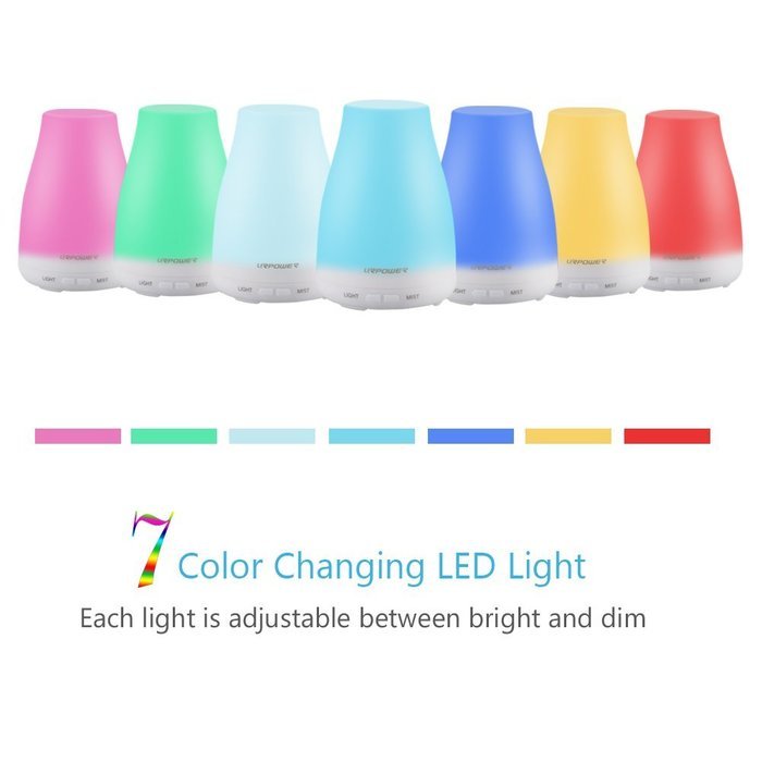 URPOWER 2nd Version Essential Oil Diffuser,100ml Aroma Essential Oil Cool Mist Humidifier with Adjustable Mist... N3