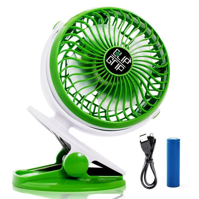 Powerful Clip On Fan ClipGrip With a Lifetime Guaranty, Battery Operated Portable & Rechargeable, White Noise... N6