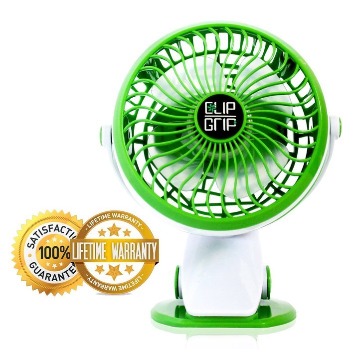 Powerful Clip On Fan ClipGrip With a Lifetime Guaranty, Battery Operated Portable & Rechargeable, White Noise... N7