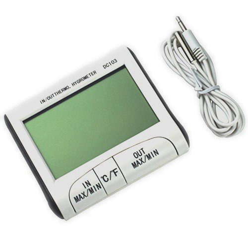 TRIXES Indoor/Outdoor Digital LCD Thermometer and Hygrometer Greenhouse Home