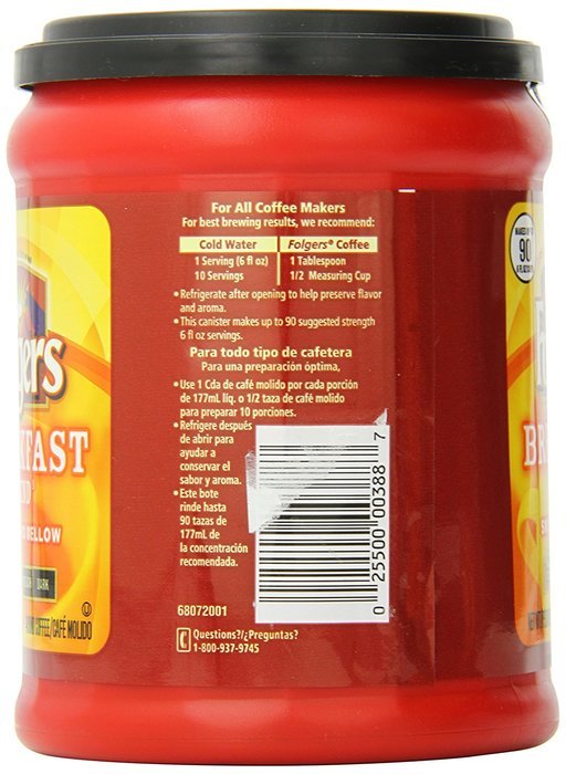 Folgers Breakfast Blend Ground Coffee, 25.4 oz N7