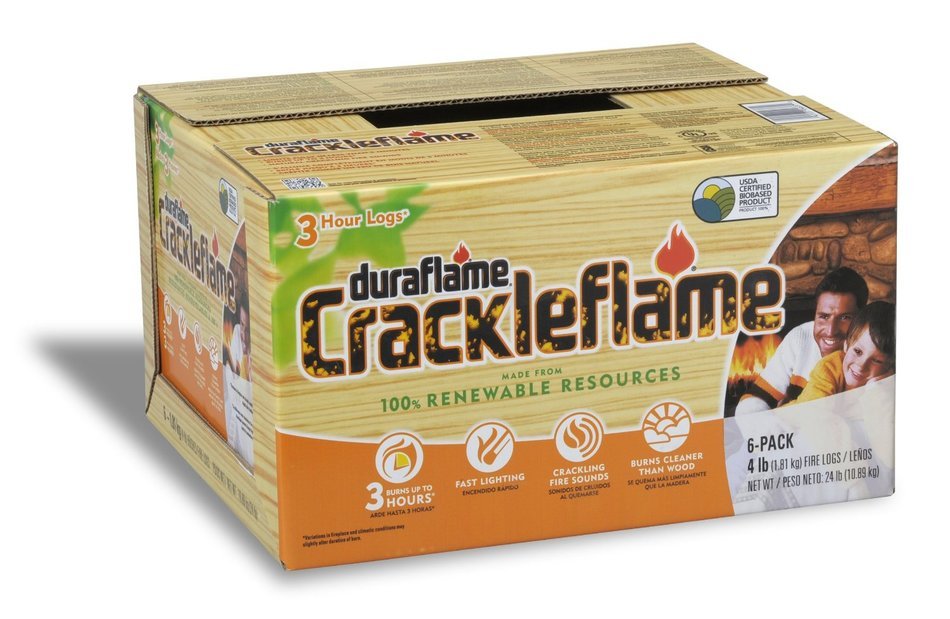 Duraflame 4637 6-Pack Crackleflame Firelogs, 4-Pound