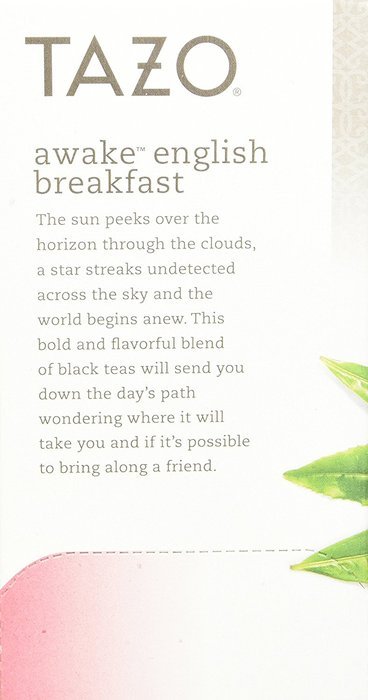 Tazo Awake English Breakfast -20-Count Tea Bags (Pack of 6) N37