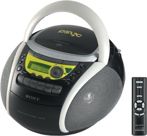 Sony CFD-E90PS Psyc CD Radio Cassette Recorder Boombox (Black)