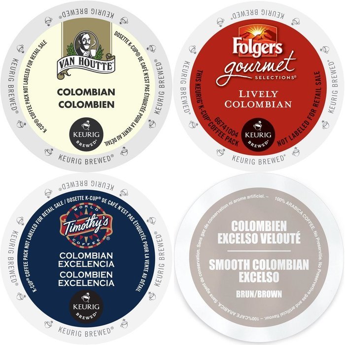 Colombia Coffee K-Cup Variety Pack, 96 Count Sampler: Barista Prima Colombia, Van Houtte Colombian Medium Coffee... N3