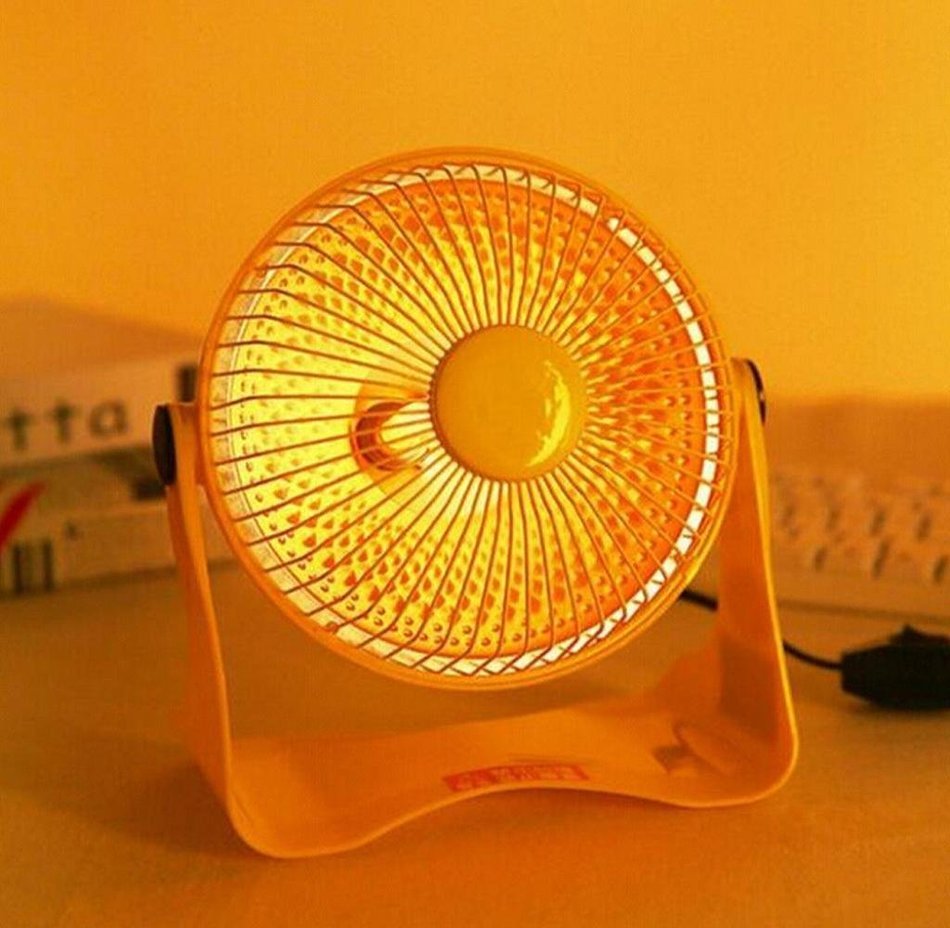 Singleluci,Mini Space Heater Portable Safety Electric Heating Small Sun (Yellow) N3