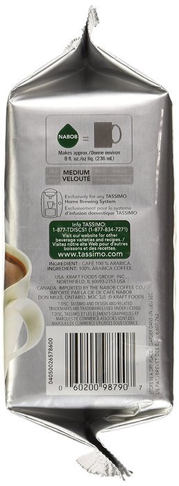 Tassimo Nabob 100% Colombian Coffee 14 T Discs (110g / 3.8oz) N3
