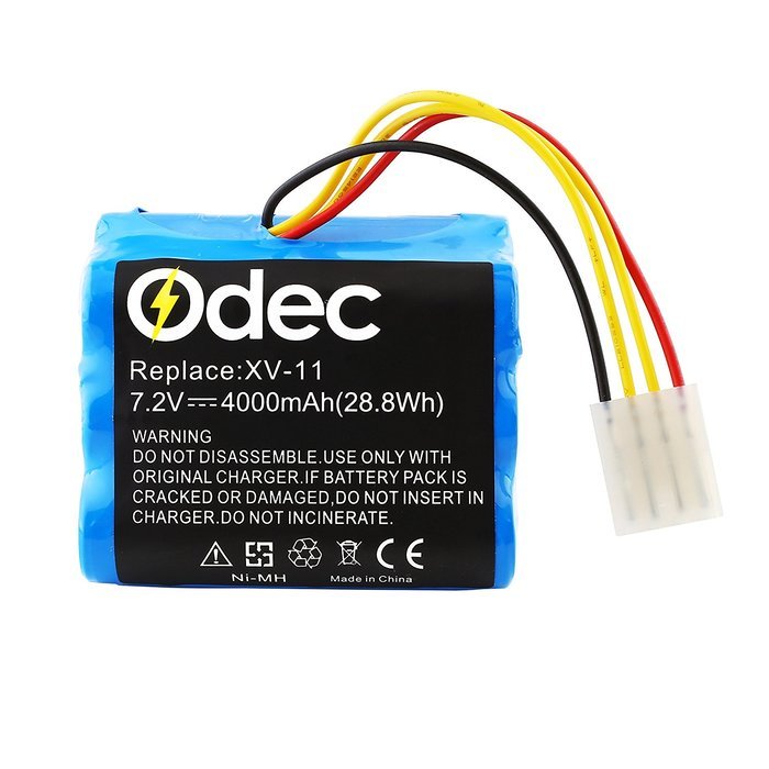 Odec 7.2V Neato Vacuum Battery for Neato XV-11 XV-12 XV-14 XV-15 XV-21, 2 Pack 4000mAh Ni-MH Battery
