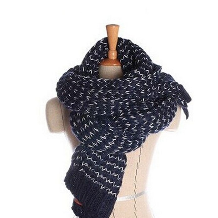 KAKA(TM) Women's Korean Artistic Stylish Winter Grid Knitting Wool Lovers Oversized Shawl Scarves N9