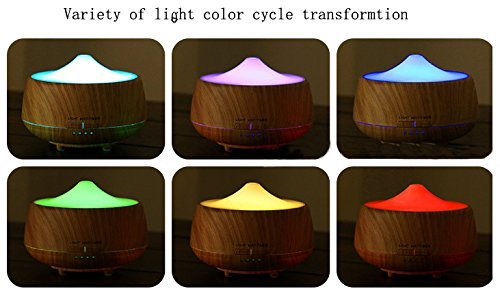 Skycoolwin 250Ml 7 Colors Changable Night Light Wood Grain Air Humidifier Essential Oil Aroma Diffuser air purifier N6