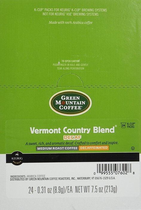 Green Mountain Coffee Medium Roast K-Cup for Keurig Brewers, Vermont Country Blend Decaf Coffee (Pack of 96) N3
