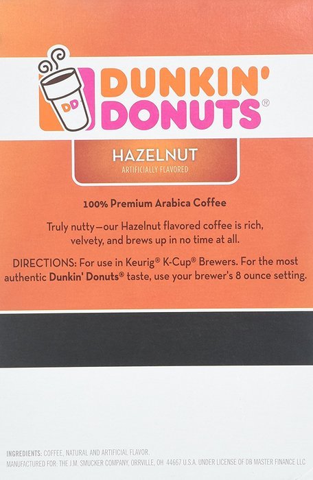 32 Count - Dunkin Donuts Hazelnut Flavored Coffee K-Cups For Keurig K Cup Brewers (2 boxes of 16 k cups) N4