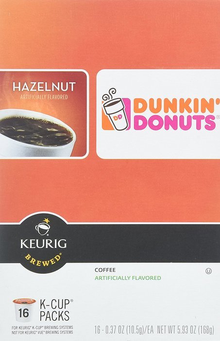 32 Count - Dunkin Donuts Hazelnut Flavored Coffee K-Cups For Keurig K Cup Brewers (2 boxes of 16 k cups) N5