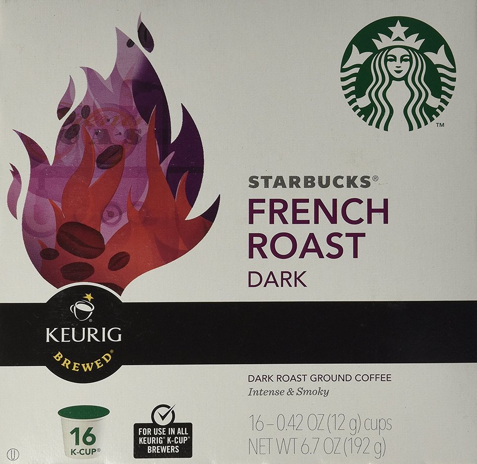 Starbucks French Roast Dark, K-Cup for Keurig Brewers, Dark Roast Coffee, 54 Count N4