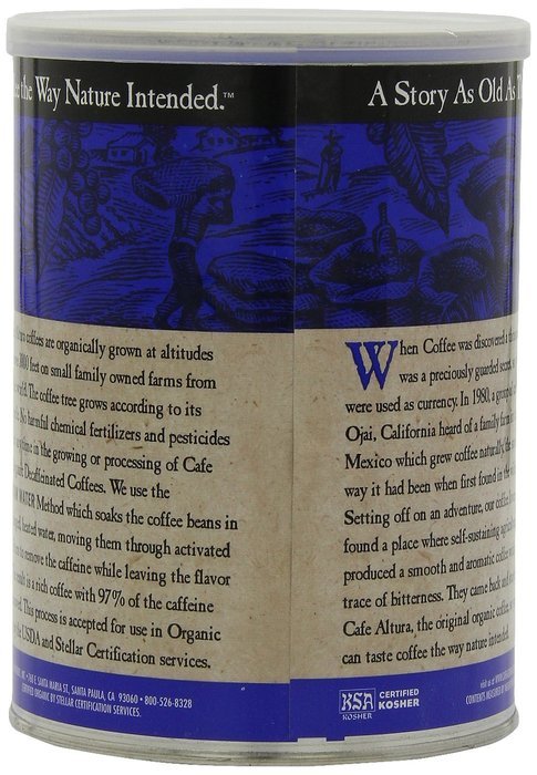 Cafe Altura Ground Organic Coffee, Regular Roast, 12 Ounce (Pack of 3) N37