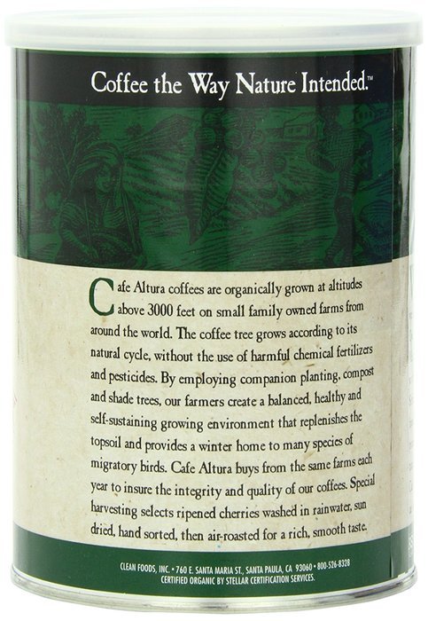 Cafe Altura Ground Organic Coffee, Regular Roast, 12 Ounce (Pack of 3) N40