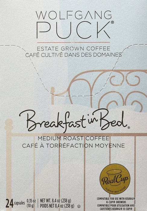 Wolfgang Puck Breakfast In Bed Coffee Single Serve Cups for Keurig, 24 Count N12