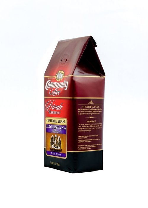 Community Coffee Private Reserve Whole Bean Louisiana Blend Dark, 12 oz., 3 Count N2