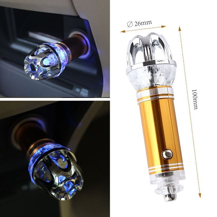 Car Air Purifier Ionizer Air cleaner Ionic air purifier Car Air Freshener and Order Eliminator Removers Cigarettes N16