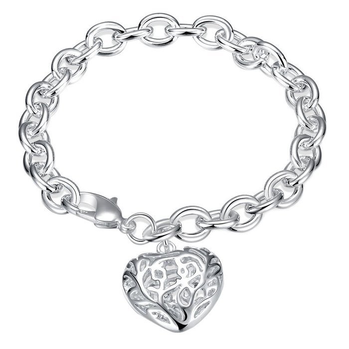 Fashion Jewelry Women Lots Style Silver Plated Charm Bangle Cuff Bracelet Gifts