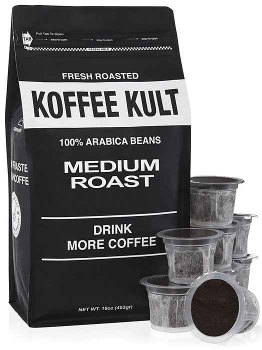 Koffee Kult Dark Roast Coffee Single Serve Capsules for Keurig K-cup Brewers 100% Arabica Coffee - Fair Trade... N10