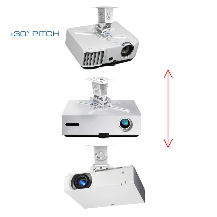 QualGear PRB-717-WHT Universal Ceiling Mount Projector Accessory N15