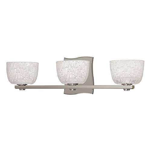 Hudson Valley Lighting Cove Neck 3-Light Vanity Light - Satin Nickel Finish with Clear/White Glass Shade by Hudson...