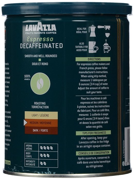 Lavazza Decaf Ground Coffee - Espresso - 8 oz N4