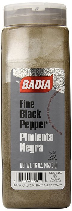 Badia Black Pepper Ground Fine, 16 Ounce