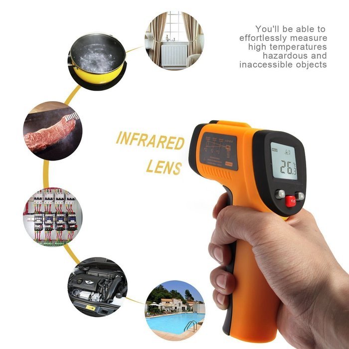 Non-Contact Digital IR Infrared Laser Point Thermometer Temperature Meter Gun N8
