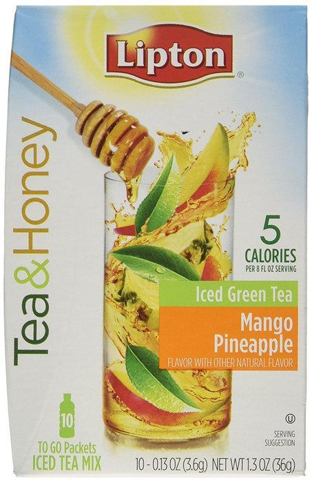 Lipton Tea & Honey To-Go Packets - Mango Pineapple Iced Green Tea - 10 ct - 3 pk