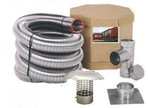 Forever Vent SW525SSK SmoothWall Double Ply Stainless Steel Chimney Liner Kit, 5-Inch x 25-Feet by Forever Vent
