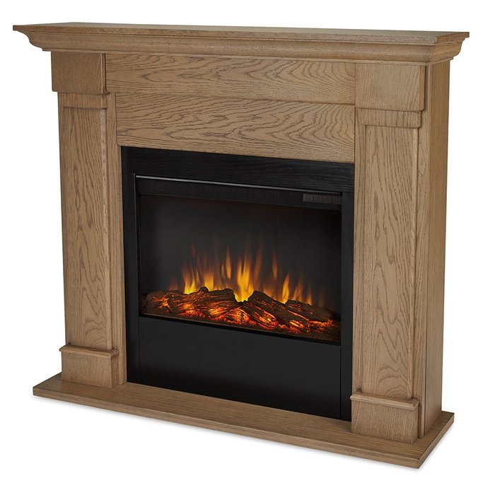 Real Flame Lowry 7900-X-VBM SLIM LINE Electric Firpelace in Blonde Oak - Mantel Only