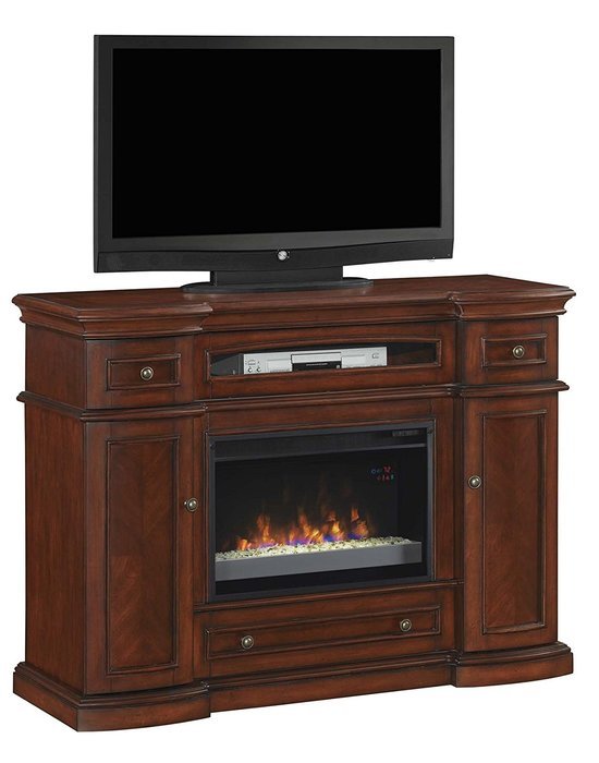 ClassicFlame 26MM2490-C233 Montgomery TV Stand for TVs up to 60", Vintage Cherry (Electric Fireplace Insert sold...