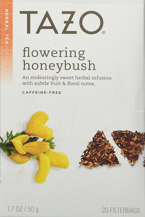 Tazo Honeybush Herbal Infusion Tea, Caffeine Free, 20-Count Tea Bags (Pack of 6) N3
