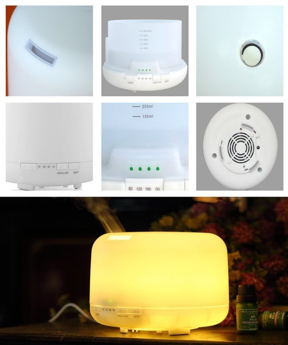ACCENTORY Home Air Humidifier Aromatherapy Essential Oil Diffuser with 7 color changing models (150ml) N4