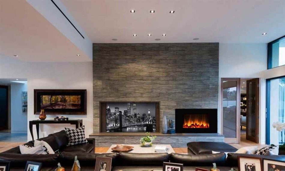 Chelsea Curved Wall Mounted Electric Fireplace N2