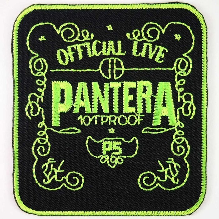 Pantera Green on Black Hardcore Heavy Metal Punk Rock Band Iron on Patch. For Collection with Free Shipping By...