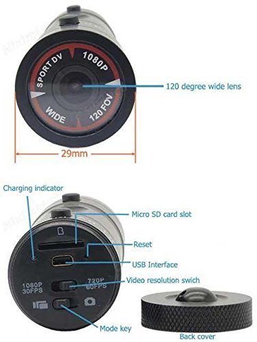 Waterproof Mini Full Hd 1080p Sport Helmet Bike Camera Dv Action DVR Video Cam