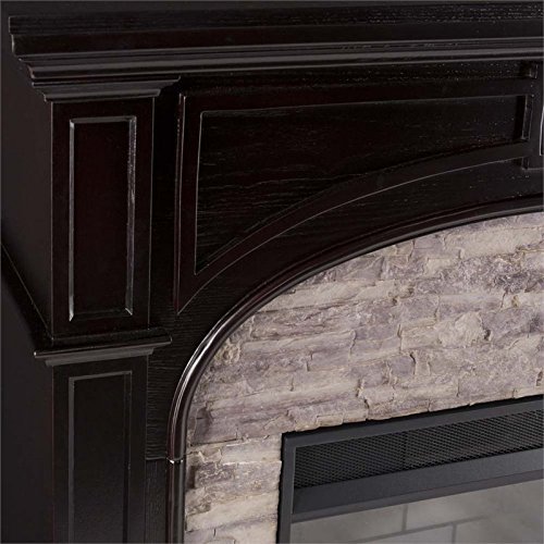 Southern Enterprises Tanaya Infrared Electric Fireplace in Ebony N2