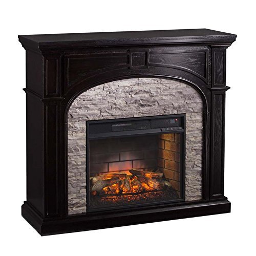 Southern Enterprises Tanaya Infrared Electric Fireplace in Ebony N3