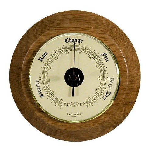 8" Weather Barometer in Dark Oak for High Elevations 3001' to 7000'