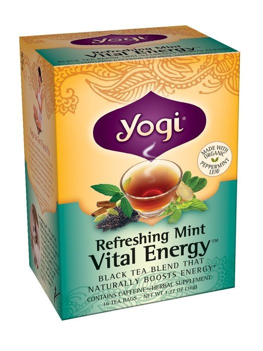 Yogi Refreshing Mint Vital Energy Tea, 16 Tea Bags (Pack of 6) N4