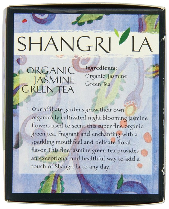 Shangri La Tea Company Organic Tea Bags, Jasmine Green, 20 Count (Pack of 6) N2