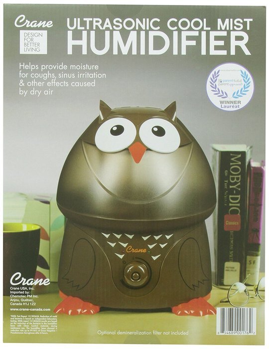 Crane Adorable Ultrasonic Cool Mist Humidifier with 2.1 Gallon Output per Day - Owl N8