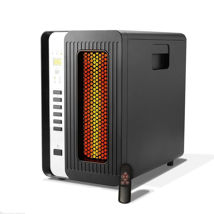 Youzee Portable Commercial 3 Element Infrared Quartz Heater - 1500 Watt - Powerful 5200 BTU