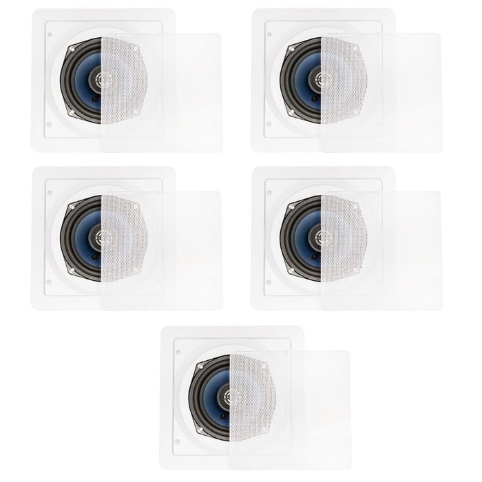 Blue Octave LS52 In Wall In Ceiling Speakers Home 1200 Watts New 5 Speaker Set LS52-5S