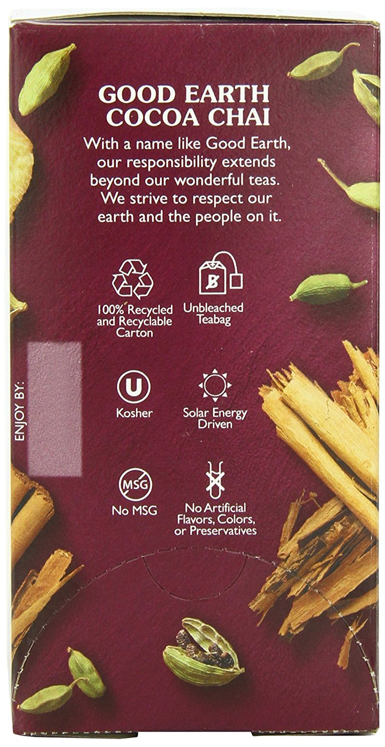 Good Earth Sweet Chai of Mine Chai Tea, 18 Count Tea Bags (Pack of 6