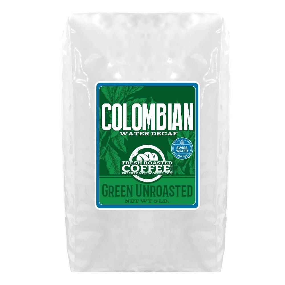 Green Unroasted Coffee, 5 Lb. Bag, Fresh Roasted Coffee LLC. (Colombian ...